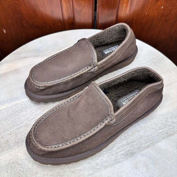 Kenneth Cole Reaction Mens Jaxon Slippers Size 7.5 Brown Memory Foam Shoes - Picture 2 of 16